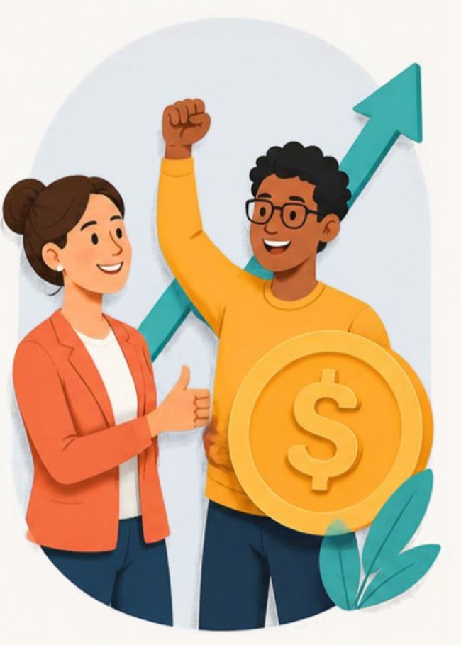Step 3: the partner gets paid a lump-sum referral fee.